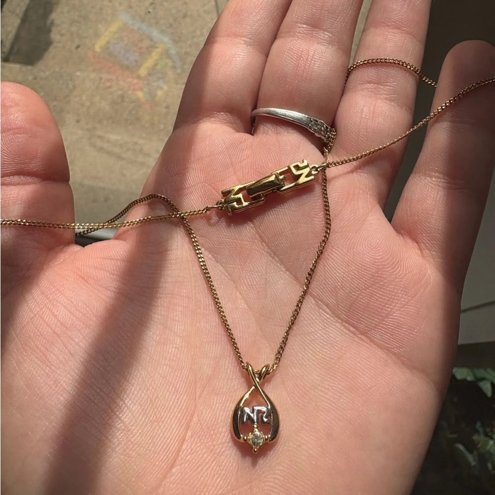 Vintage Nina Ricci Necklace Gold Plated Stamped